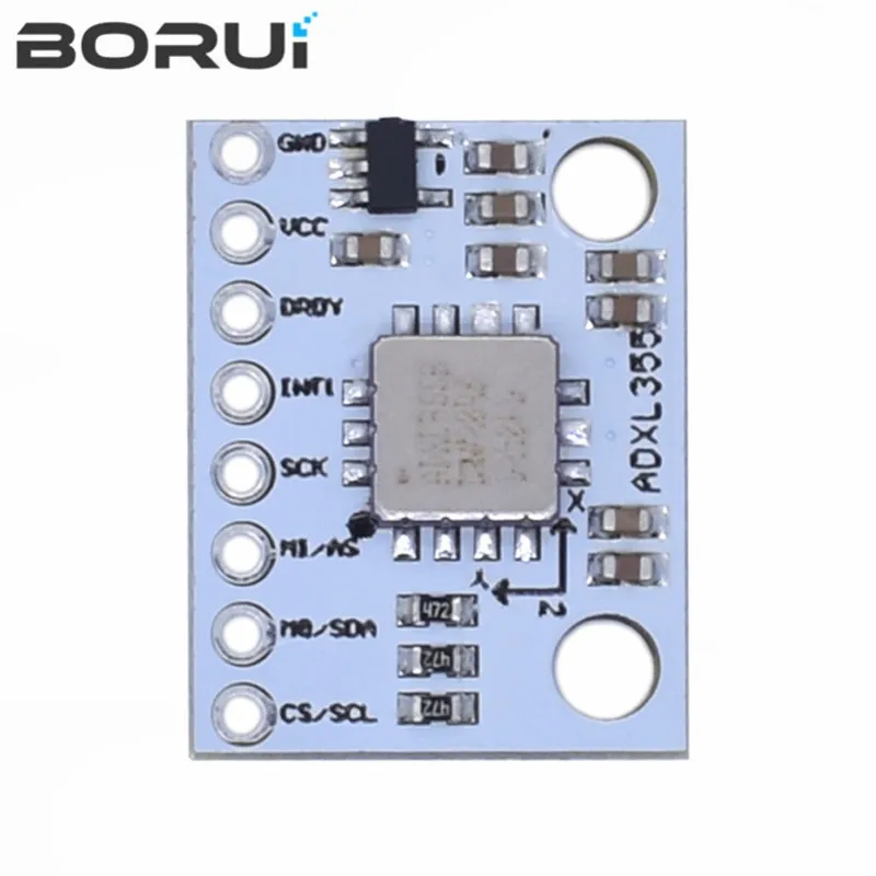 ADXL355 triaxial accelerometer sensor module is an industrial-grade, low-power integrated temperature sensor with digital output
