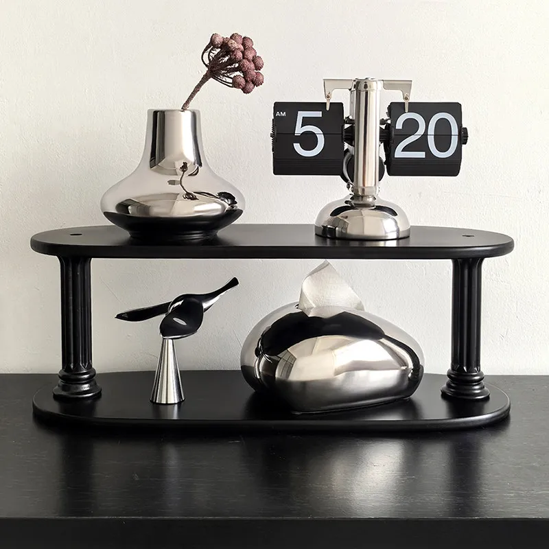 Black Roman Column Cup Holder Home Entryway Dining Table Decor Modern Minimalist Storage Holders Countertop Mug Display Ornament