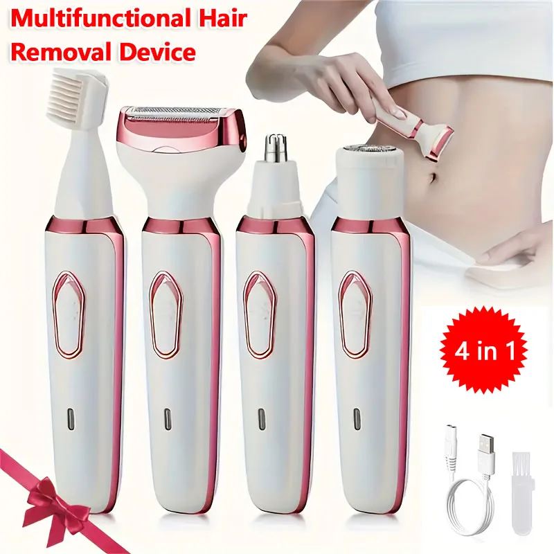 2026 New Women Electric Shaver 4 In 1 Body Hair Remover Epilator Painless Cordless Trimmer Razor Lady Gifts JJ2445