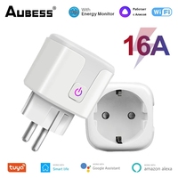 AUBESS WiFi Socket Tuya EU Smart Plug 16A / 20A Power Monitor SmartLife Voice Remote Control Work With Alexa Google Home Alice