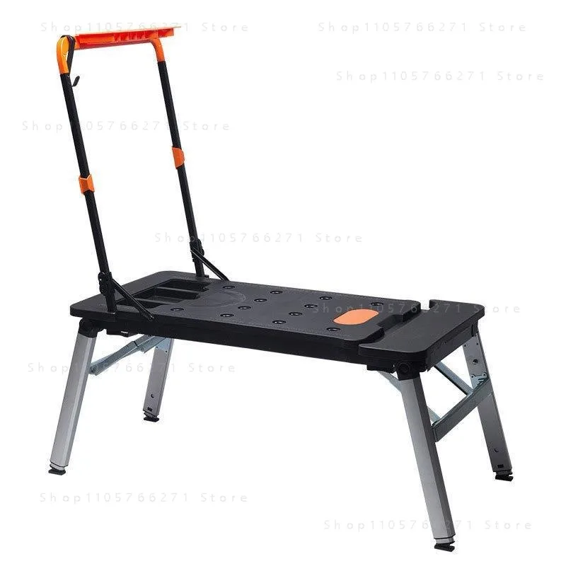 7 In 1 Portable Workbench Multifunctional Folding Work Table Sawhorse Scaffold Hand Truck Car Creepe