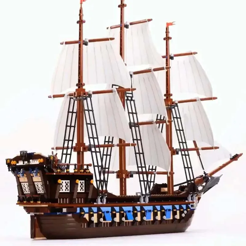 1664 PCS Pirates Imperial Flagship Model Ship Building Blocks Bricks Kids Birthday Christmas Toys Gifts Compatible 10210 2200