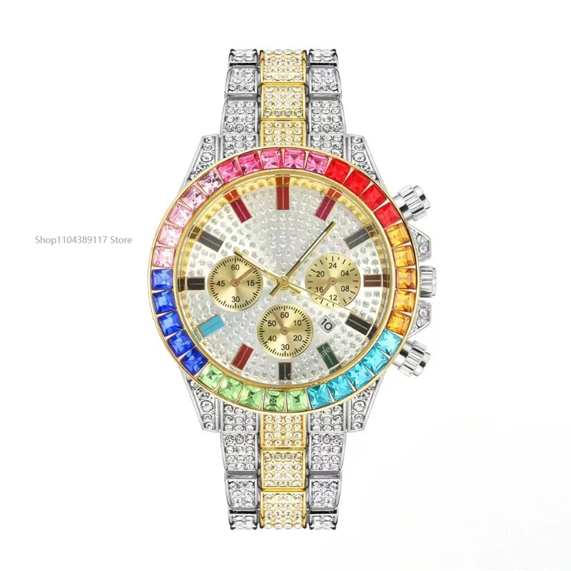 Luxury Men Women Watch Branded Women Watches Fashion Clock Stainless Steel Strap Dial Shiny Watch Men Gifts