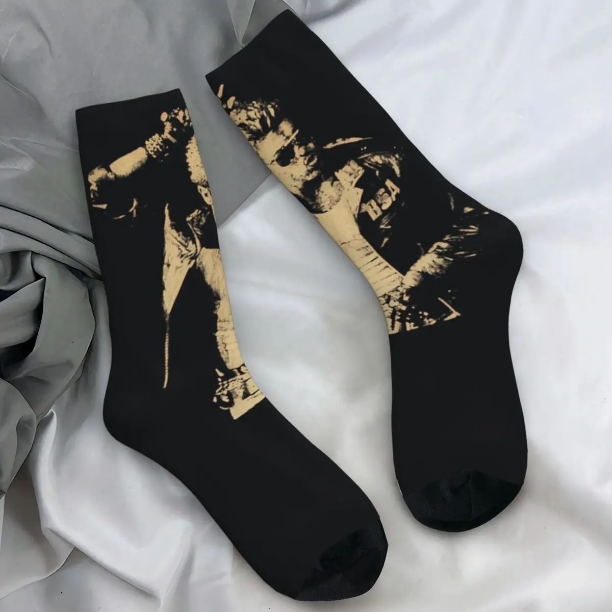

George Michaels Socks Legend Music Singer Elegant Stockings Autumn Non Slip Women Men Socks Medium Soft Running Sports Socks