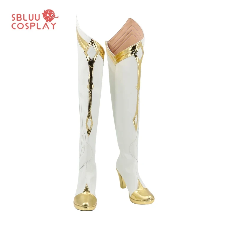 

✠2026✠ Genshin Impact Traveller Lumine Cosplay Shoes Custom Made Boots Halloween Carnival✠