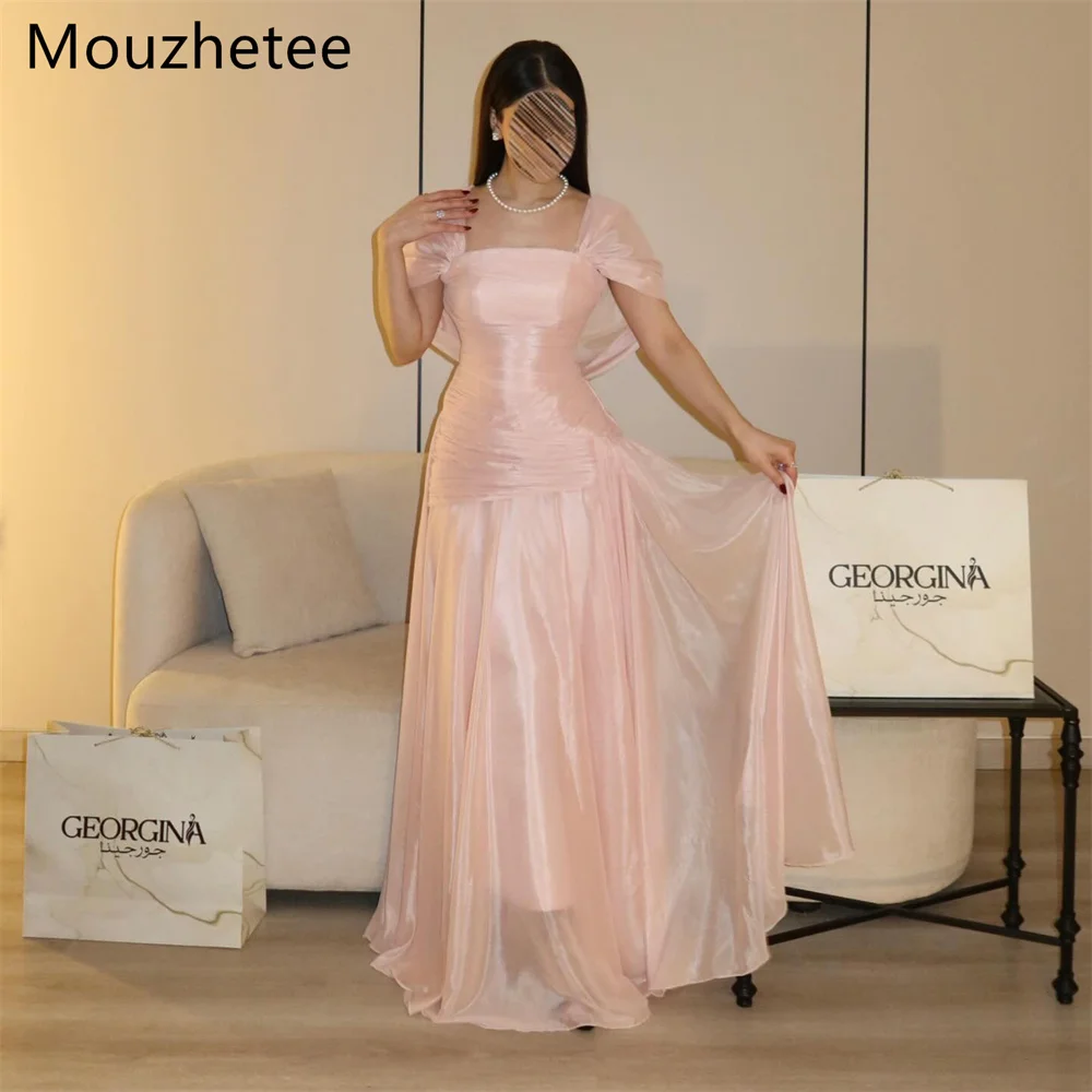 

Mouzhetee Elegant Mermaid One-Shoulder Shiny Dresses Formal Party Gowns for Women Simple Pleat Prom Gown Customize 2025