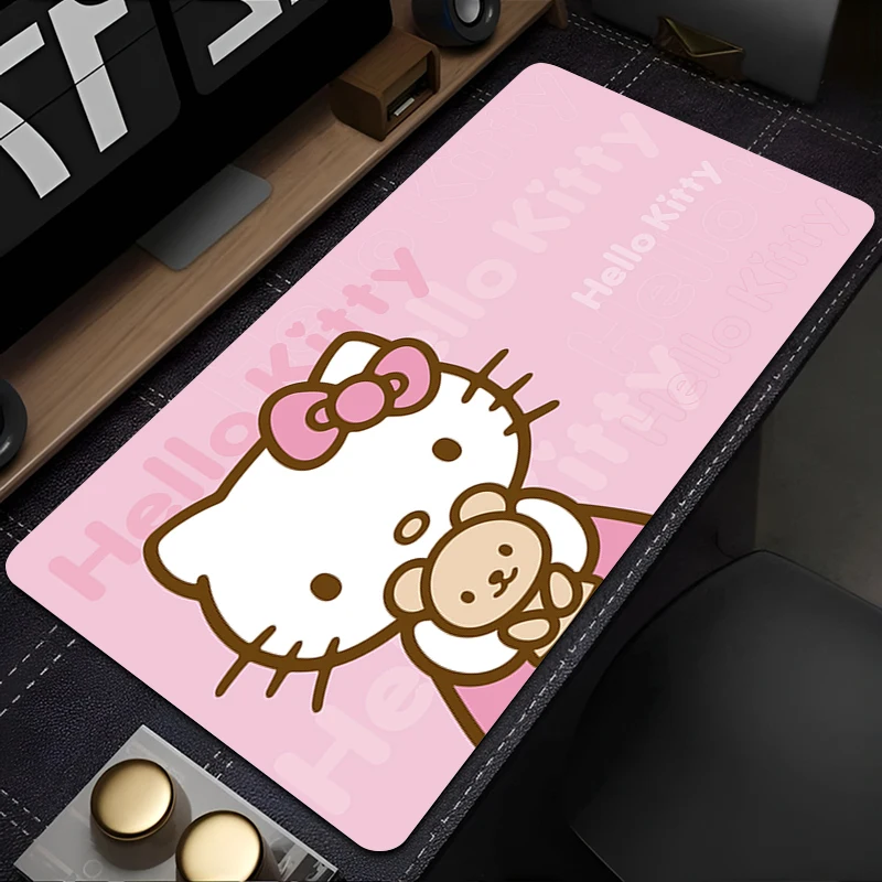 

Mouse pad Large game player computer keyboard pad desk pad anti-slip cartoon table pad PC carpet Hello Kitty Mousepad Kawaii XXL