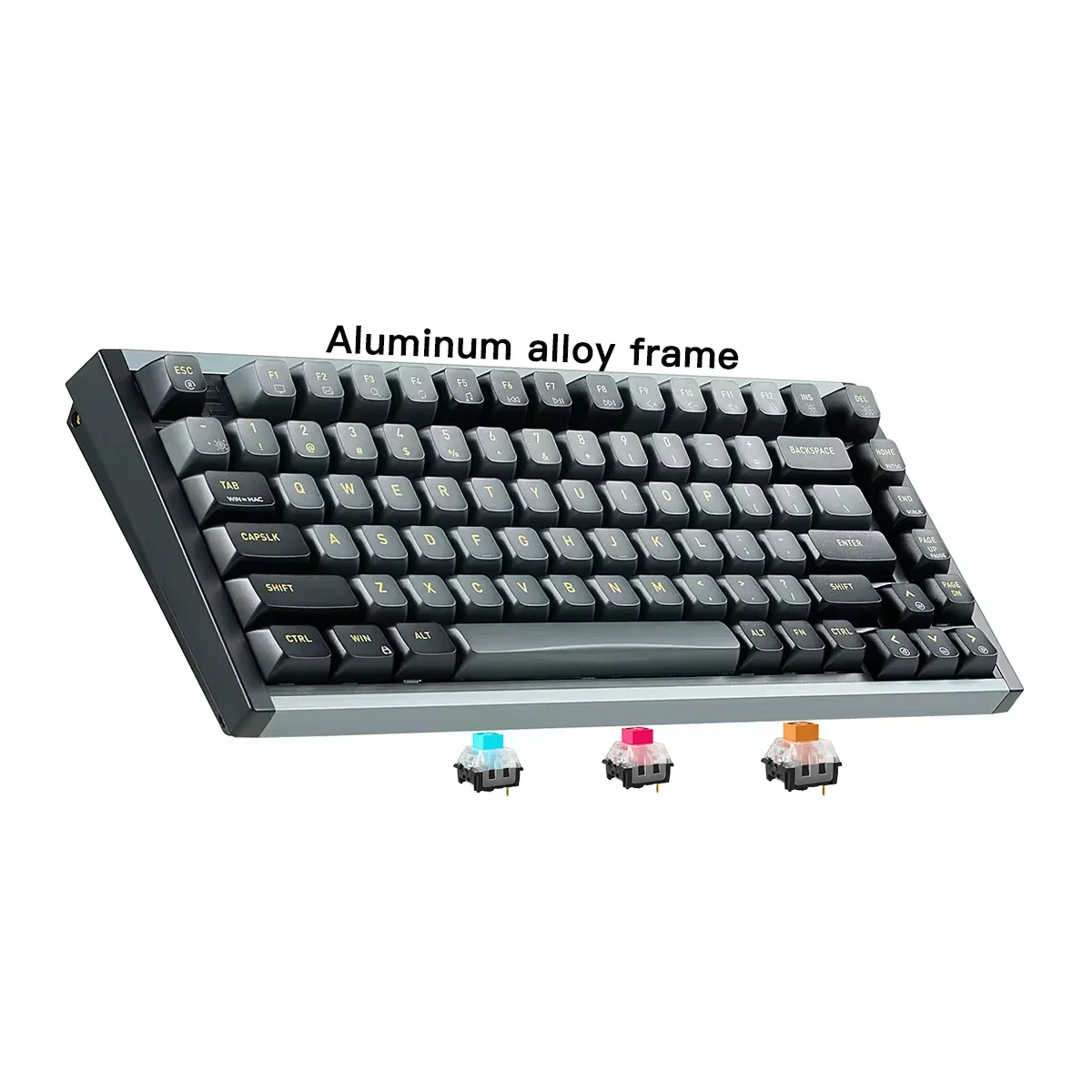 DIY Aluminum Alloy Shell Wired Keyboard Kit Gasket-Mounted Kit Hot Swappable Mode-Switching Mechanical Gaming Keyboard