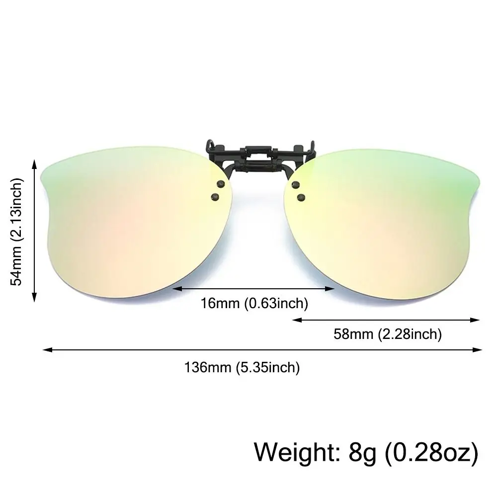 Polarisierter Clip auf Sonnenbrille über Brille ultraleichte UV400 hoch klappbare Sonnenbrille Cat Eye praktische Farben