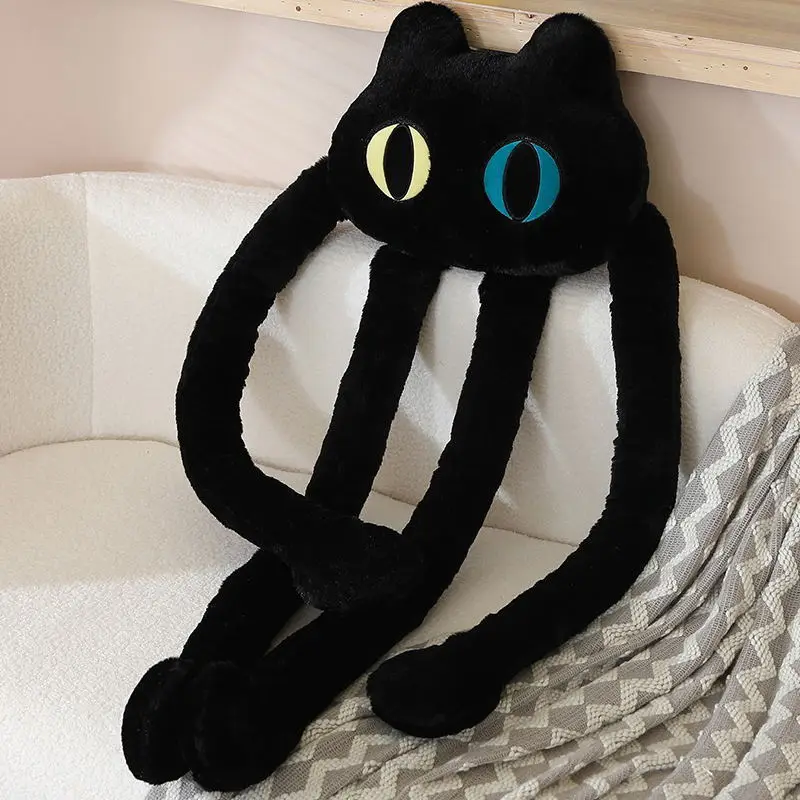 Coussin Kawaii à sulfJambes pour Enfant, Chat Noir, Beurre, Créatif, Poulpe, Grenouille, Lapin, Câlin, Animal en Peluche, Jouet Cadeau de Noël, Nouvelle Collection 2024
