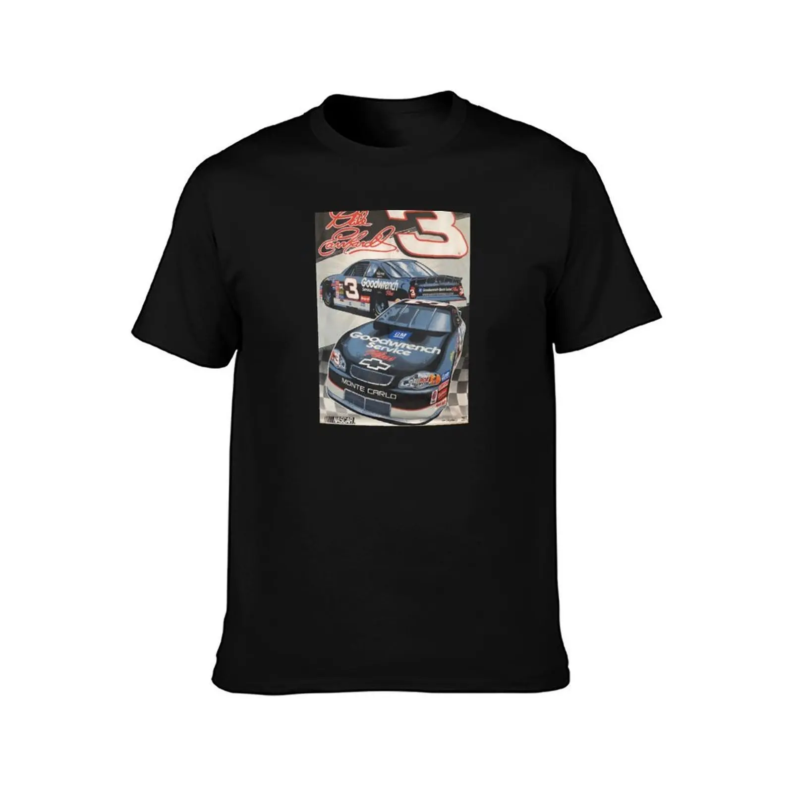 Dale Earnhardt The 3 Car T-Shirt Plus Size Basic Cotton T-Shirt