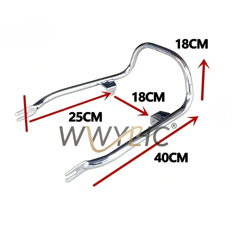 Suitable for Motorcycle Prince GN125 Rear Tail Rack Modified Retro Tail Rack GN Prince 125 Rack Armrest