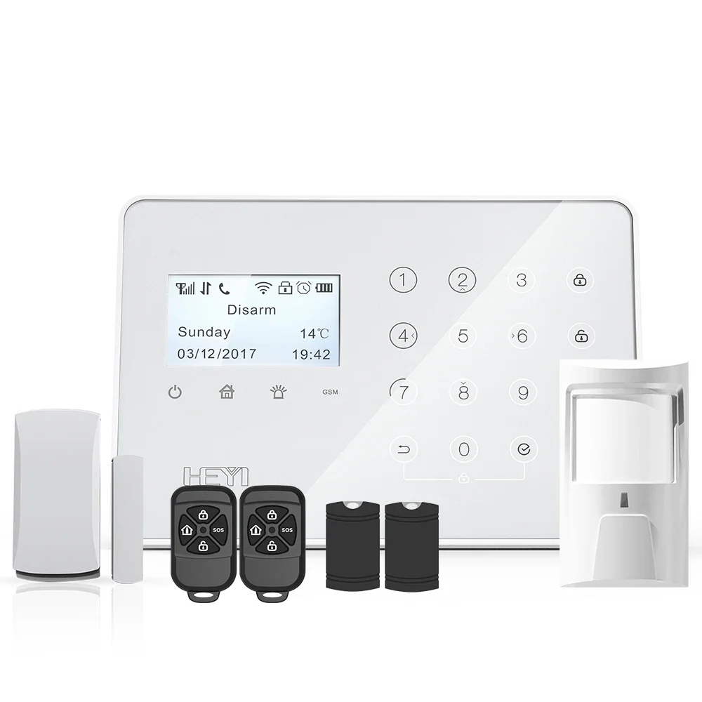 2024 Home Security Wireless Alarm System Classic Kit  With Outdoor Siren/PIR /Door Sensor/RFID Card