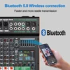 Depusheng TC8 전문 오디오 믹서, 듀얼 그룹 DJ 콘솔 믹싱 48V 팬텀 파워 USB, 스테이지 바 레코드, 99 DSP, 8 채널 2