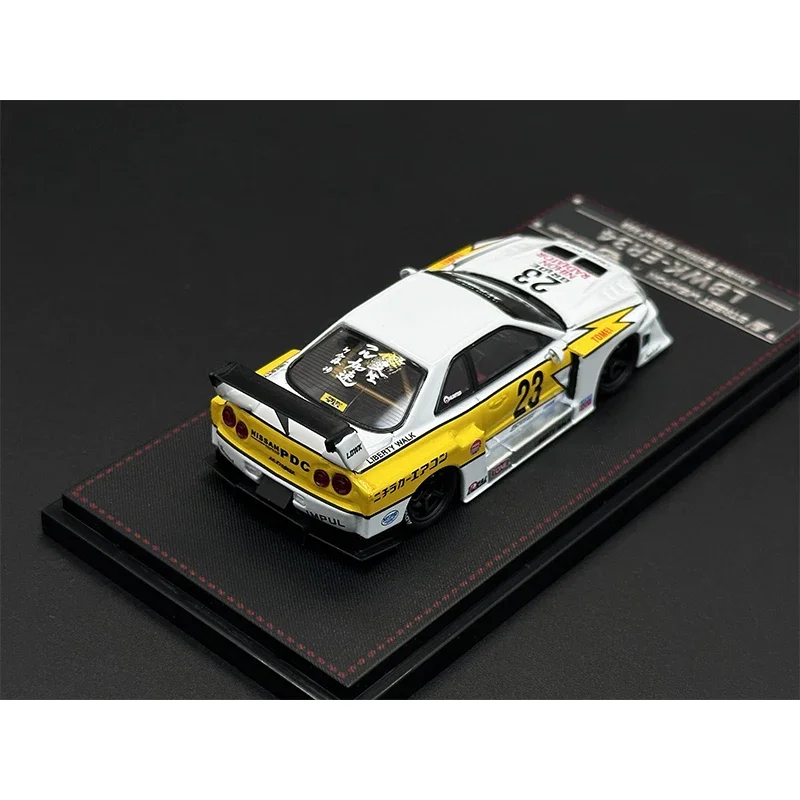 SW 1:64 LBWK Skyline GTR ER34 Super Silhouette Lightning Opened Hood Diecast Diorama Car Model Collection Street Weapon