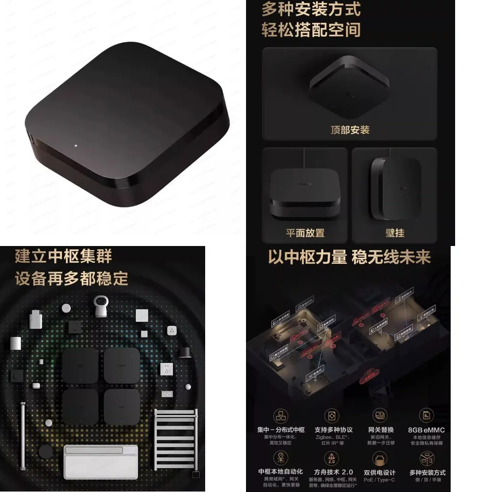 

2026 hot sell -Hub M3 Wireless Zigbee 3.0 Wifi for Home Automation, Matte Controller, Supports Alexa, Google Assistant, H