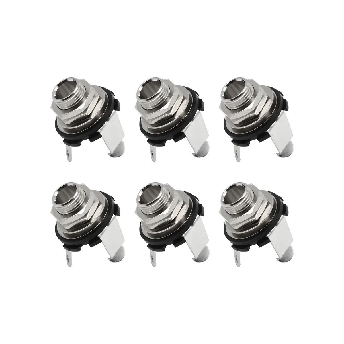 

6pcs Mono Jack 1/4" Electric Guitar Jack Output Socket 6.35mm
