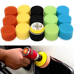 16Pcs/Set Car Polishing Pad 2 Inch 50mm Polishing Circle Buffing Waxing Pad Tool Polishings Disc Kit Car Polisher Cleaning Tools