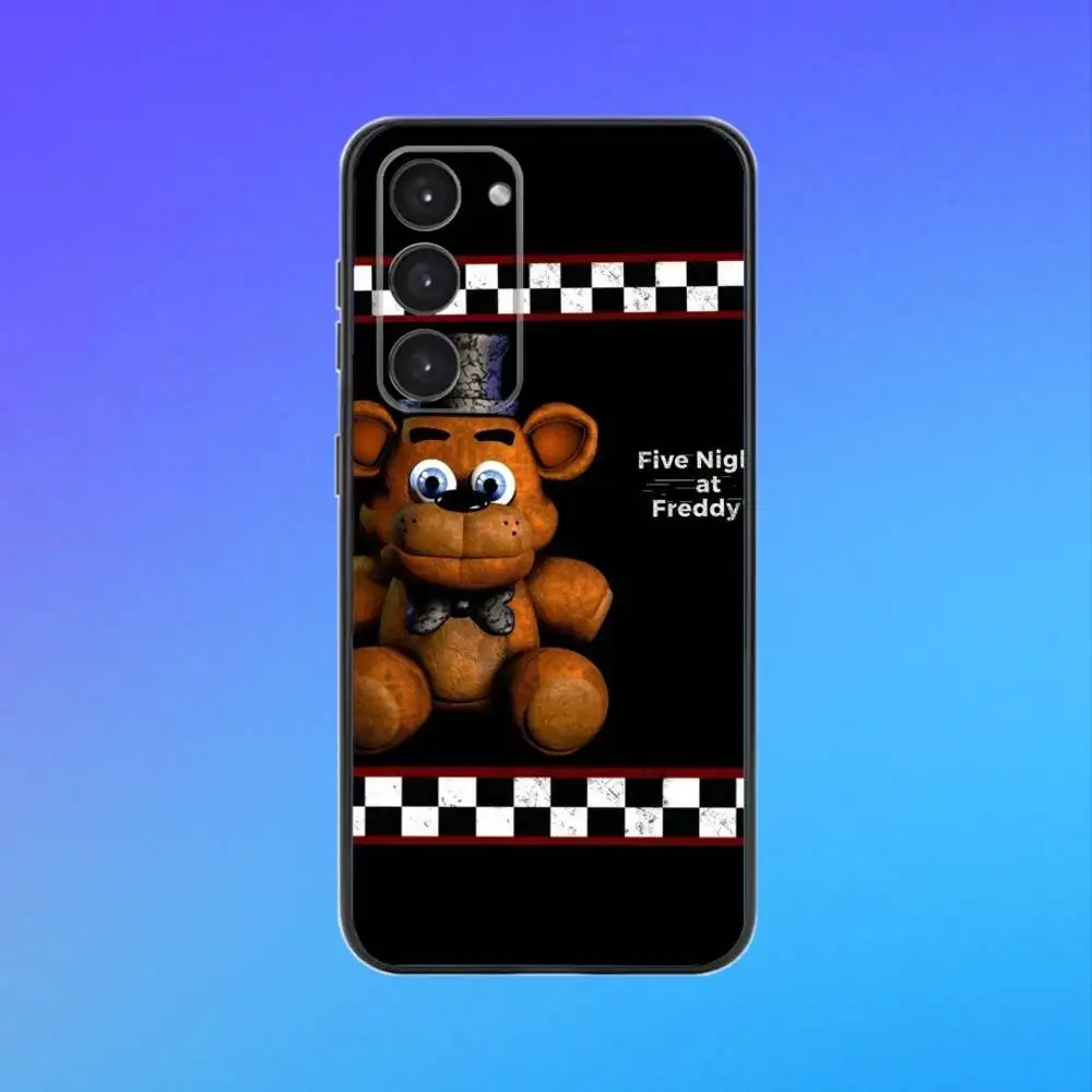 Funda de teléfono Five-Nights-At-Freddys F-Fnaf para Samsung Galaxy A73,A72,A71,A70,A53,A52,A51,otros cubierta negra suave