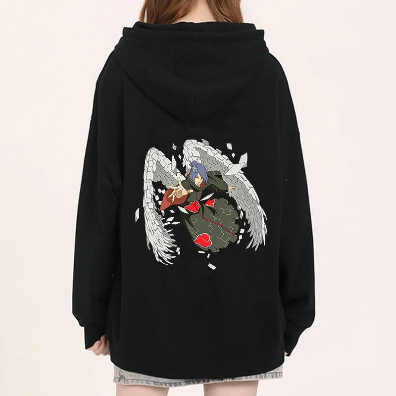 Naruto 2024 New Hooded Naruto Konan Fashion Print Men's and Women's Autumn Fashion Loose Hooded Sweatshirt