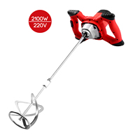 2100W Electric Cement Mixer Stirrer Adjustable 6-Speed Handheld Concrete Mixer for Mortars Paint Mud Grout 800rpm US/EU Plug