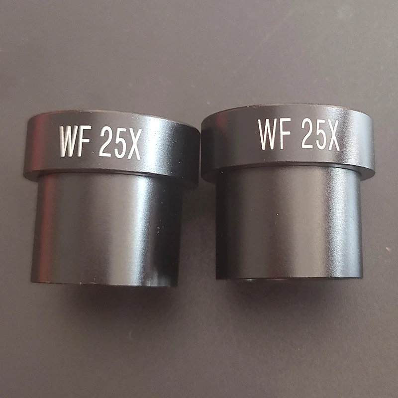 عدسة مجهر WF25X 12 ملم مجال رؤية واسع 23.2 ملم حجم منفذ التثبيت للمجهر البيولوجي