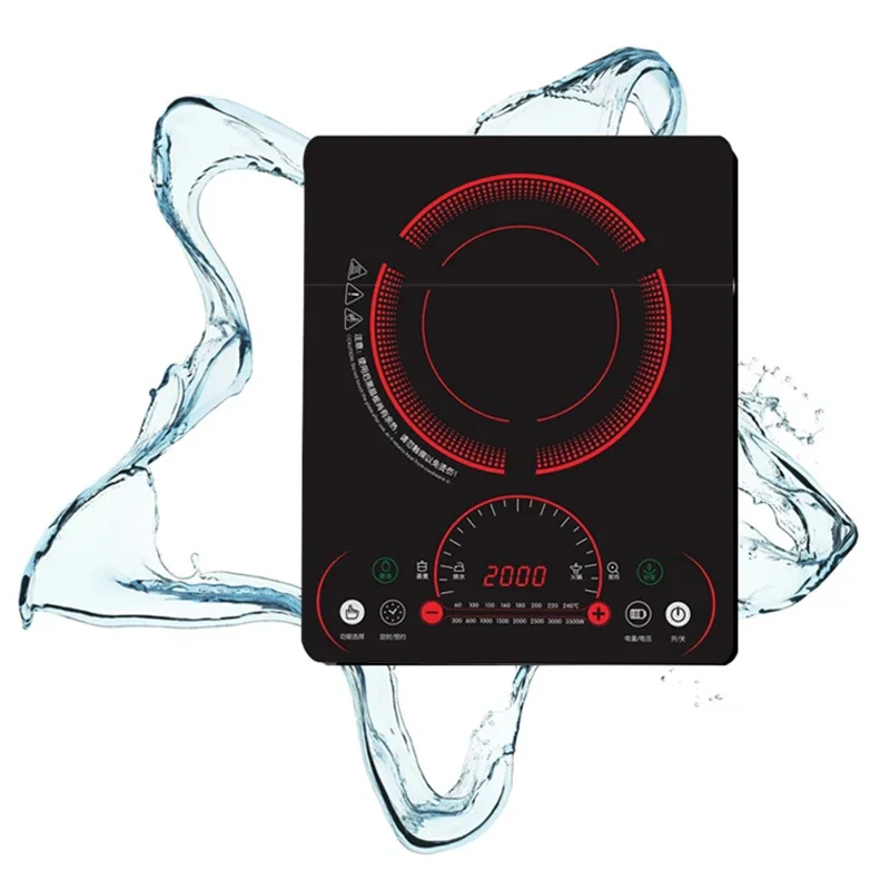 3500W domowa kuchenka indukcyjna dużej mocy komercyjna kuchenka z prawdziwym dotykiem na baterie duża siła ogniowa smażona