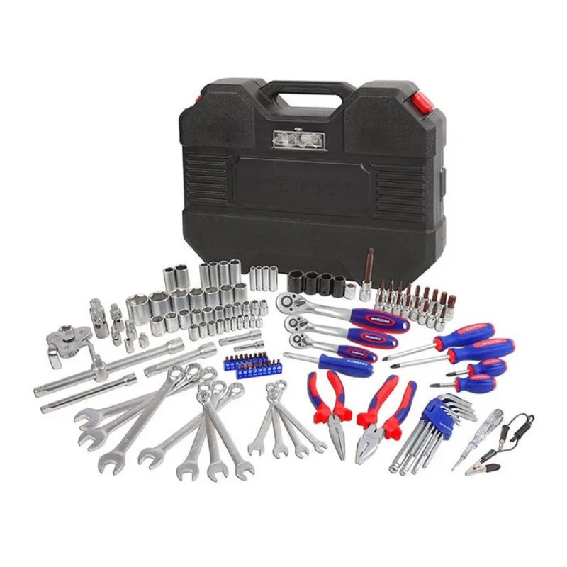 WORKPRO WP202533 123 Pieces Mechanics Tool Set Tool Accessories Socket Spanner Pliers Screwdriver Extension Bar