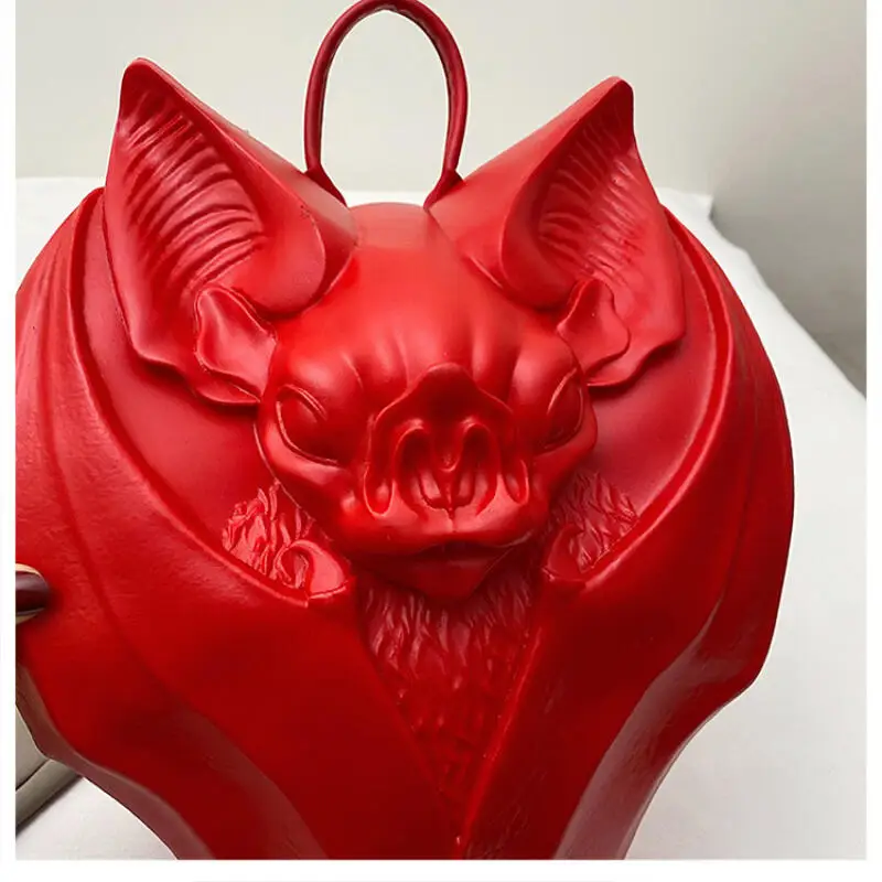 Gothic Dark Punk 3D Bat Shaped Backpack Handbag Creative Novelty Halloween Cosplay Shoulder Crossbody Bag for Women Girls