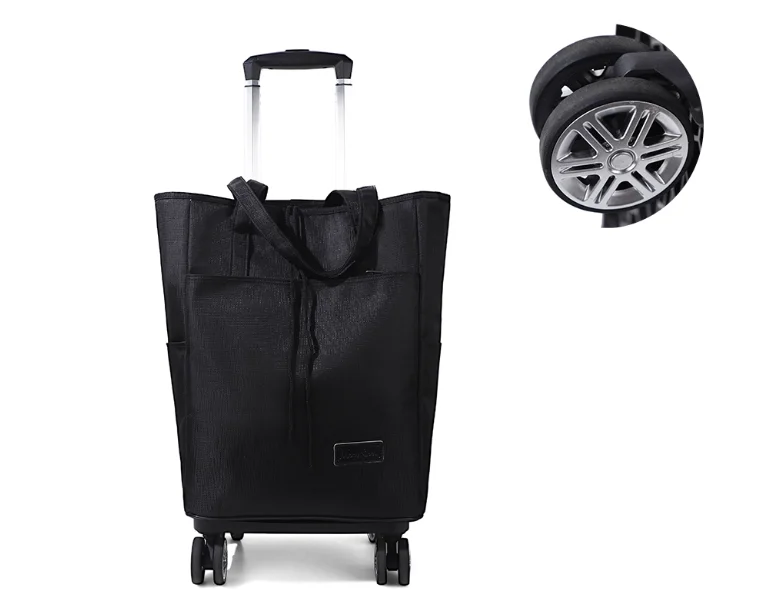 

Женские дорожные сумки на колесиках для покупок, кляп-тележки, легкие сумки для продуктов на колесиках с тележкой, складные дорожные сумки для хранения на тележке