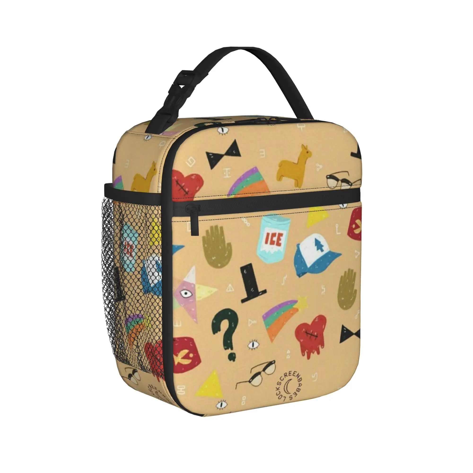 Gravitys Falls Insulated Lunch Bags for Men Women  Storage Food Box Portable Cooler Thermal Bento Box For Picnic