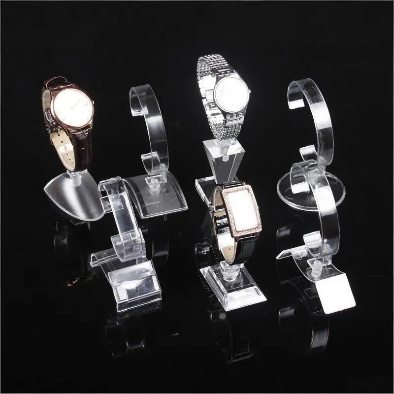 5 Pack Non-toxic Acrylic Watch Display Stand Transparent Bracket Bracelet Display Prop for Kids Jewelry Display Use