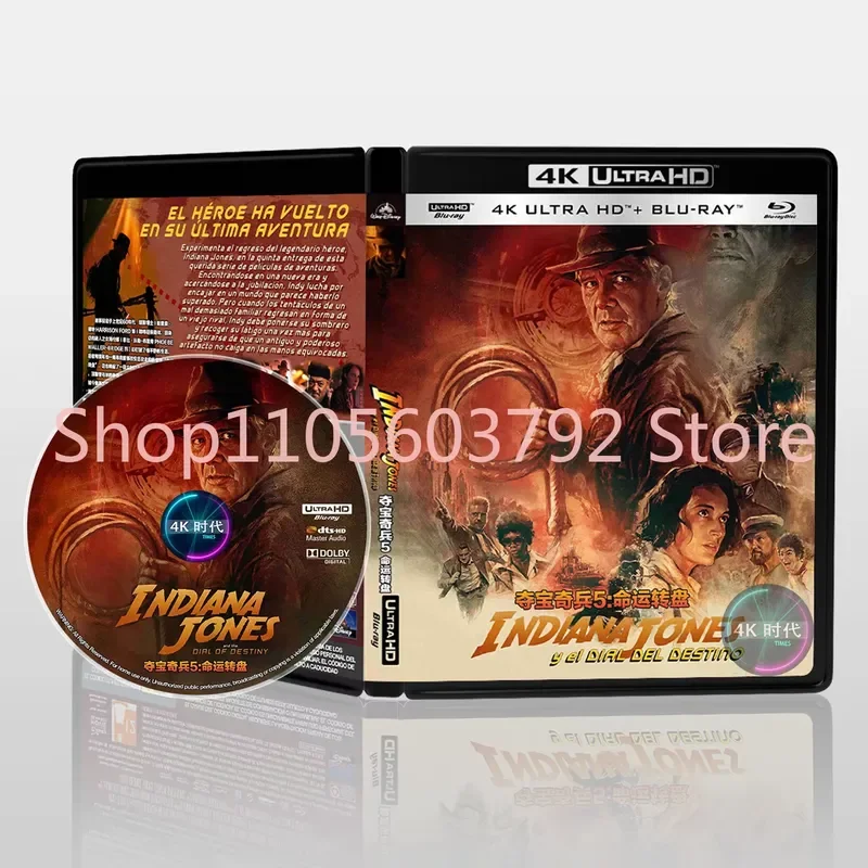 Indiana Jones et le Cadran du Destin 2023 4K UHD Blu-ray Disc HDR10 Dolby Atmos Nouvelle Boîte d'Emballage