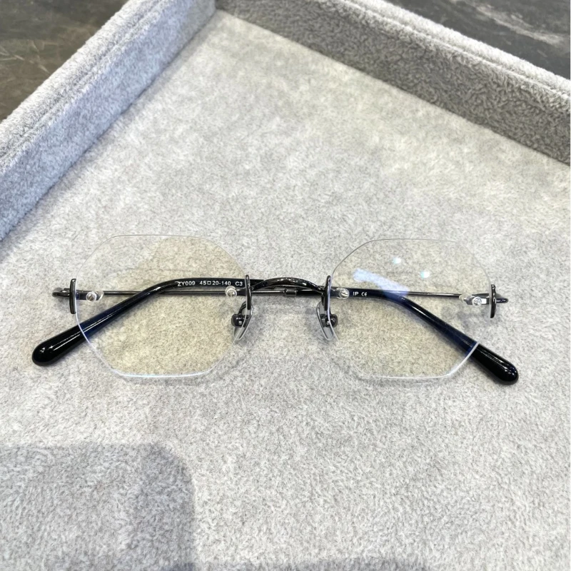 Titanium Eyeglass Frames Rimless Glasses Men Women Eyewear Myopia Prescription glasses