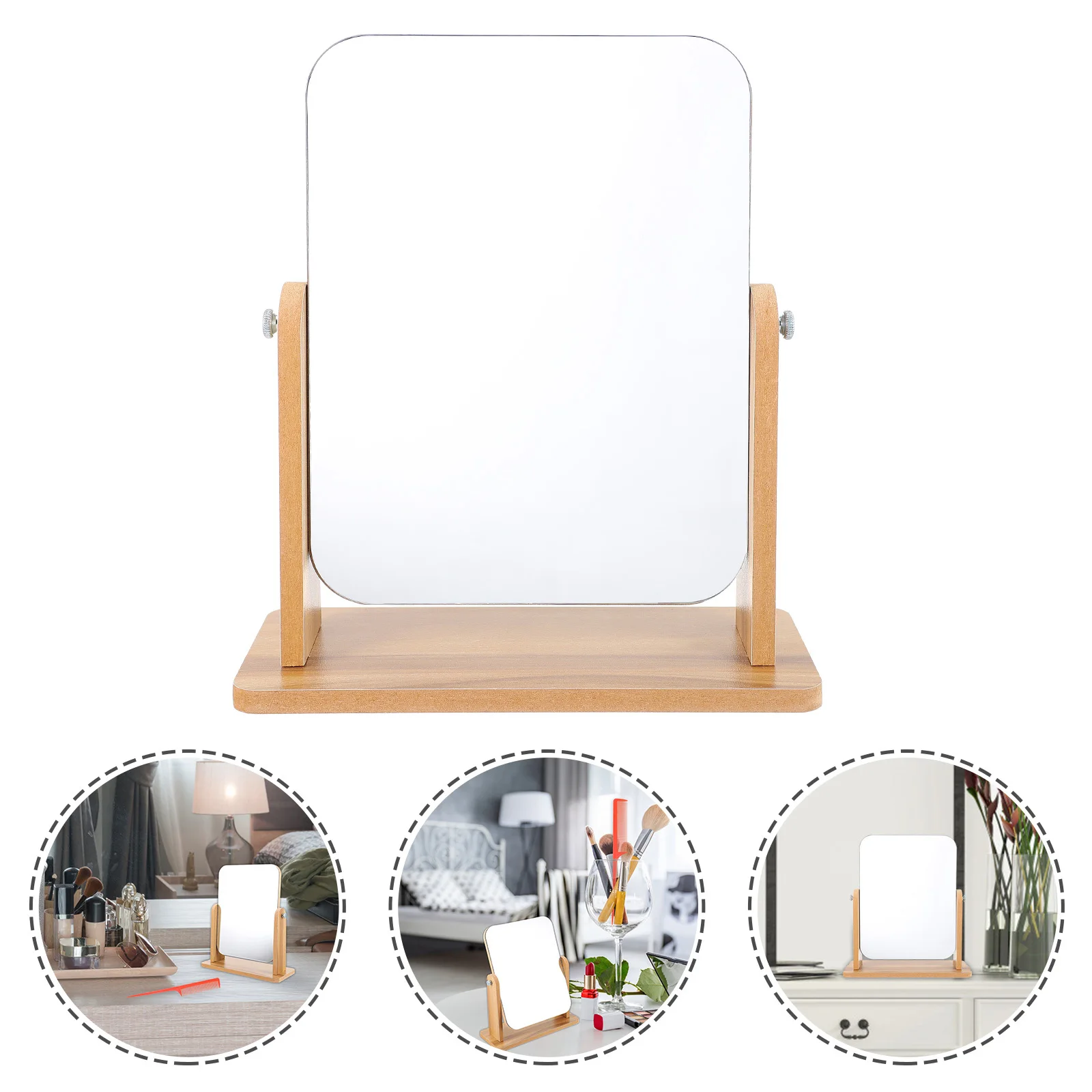 1 قطعة مرآة سطح المكتب تصميم أنيق حياة طويلة صالون تجميل المنزل هدية للفتيات السيدات عيد الميلاد عيد ميلاد مرآة ماكياج