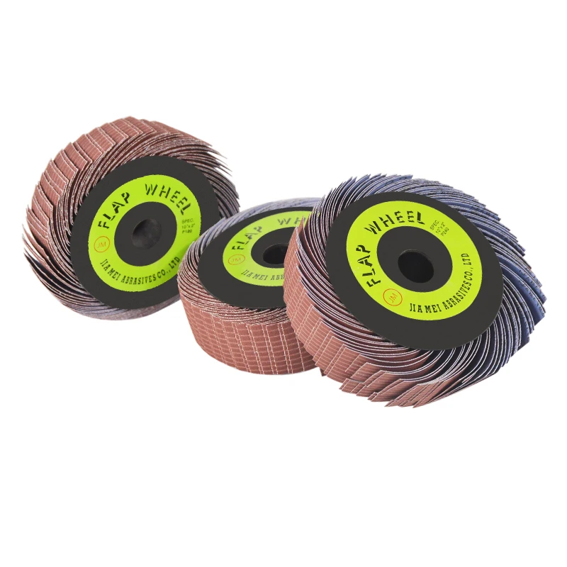 10*2 in. Abrasive Flap Grinding Wheel Emery Cloth Wire Striping  Polishing Wheel Curved Irregular Surface Bench Polisher Tools