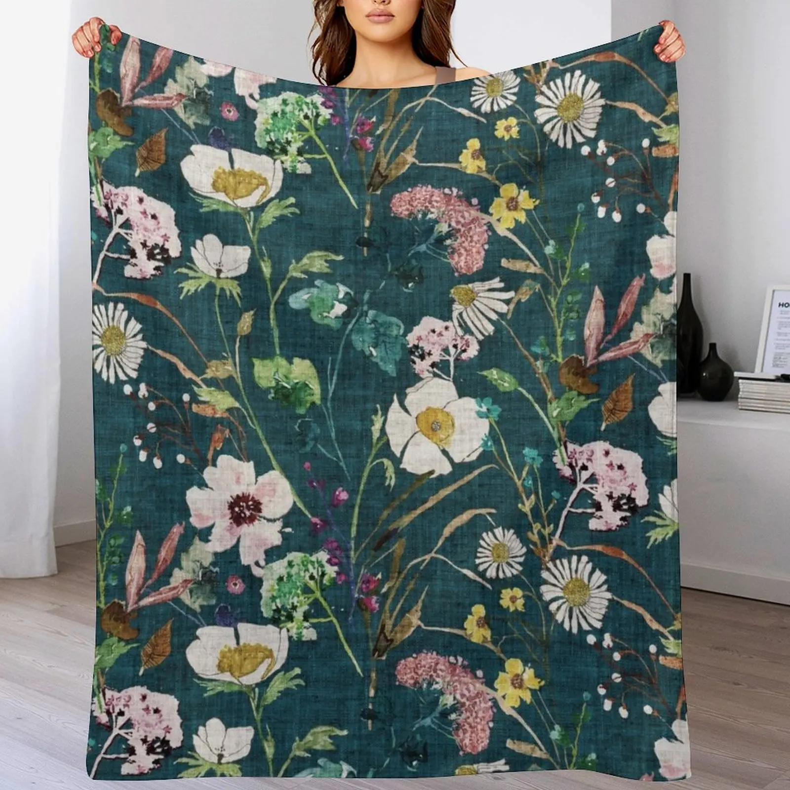 

Verdure Floral Throw Blanket Furrys Giant Sofa decorative Luxury Brand Blankets