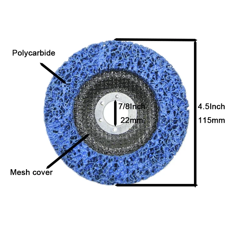 SATC 5 Psc 4.5*7/8 Inch Poly Strip Disc Wheel Abrasive Grinders Clean Tool for Rust, Paint , Oxidation