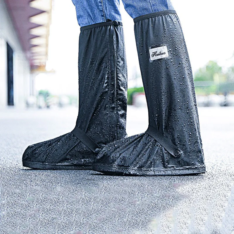 High Tube Scooter Motorbike Rain Shoe Covers Waterproof Reusable Motorcycle Cycling Bike Rain Boot Rainproof Shoes Cover
