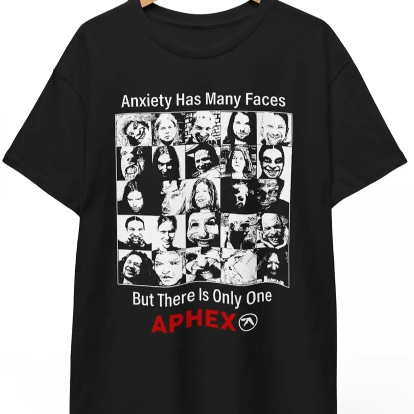 There is Only One Aphex Twin T Shirt Music Band Rock Punk Metal  vintage Washed streetwear Slightly Versatile Stretched