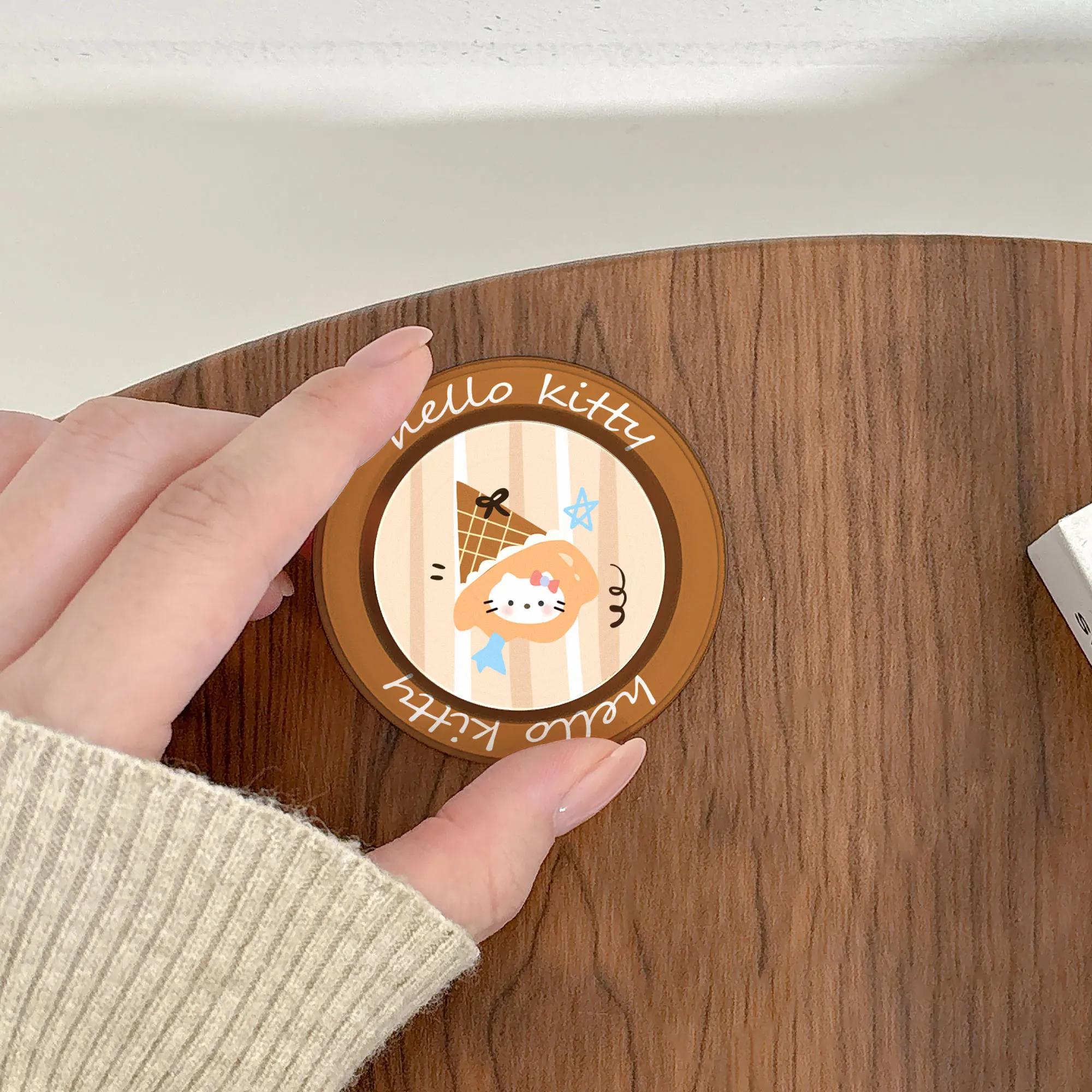 

Korean Cute Cartoon Letters Hello Kitty for Magsafe Phone Grip Tok Stand IPhone Socket Pop Magnetic Wireless Charging Case Holde