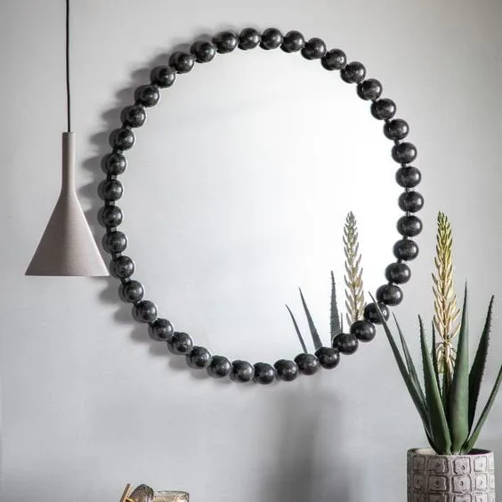 Customized Nordic porch  wall-hung bathroom  French wall-hung mirror round dressing