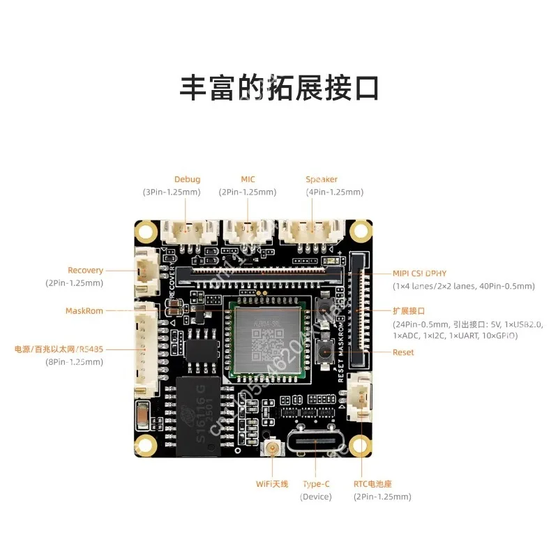 CAM-3576Q38 Mini Motherboard Industrial Grade 8K Decoding 120fps 6T NPU Edge Computing For AI RK3576