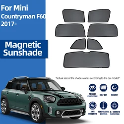 For Mini Countryman F60 2017-2024 Magnetic Car Sunshade Shield Front Windshield Curtain Rear Side Baby Window Sun Shade Visor