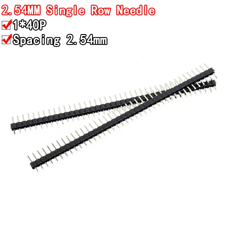 10pcs/lot Hot Sale 40 Pin 1x40 Single Row Male 2.54mm Breakable Pin Header Connector Strip