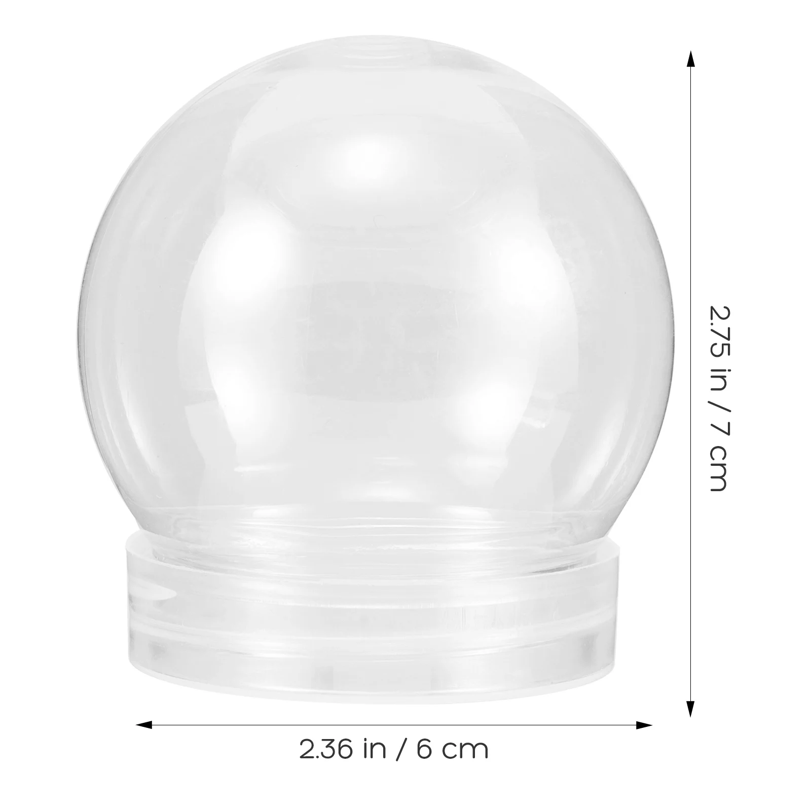 10pcs Globe Snow Water Globes with Screw Off Cap Empty Snow Globe Making Props Empty Fillable Christmas Party Display Favor