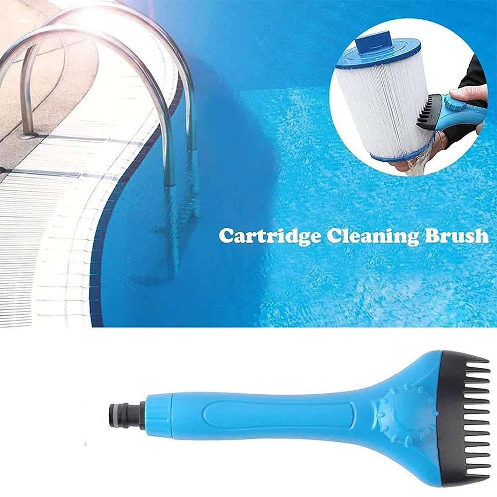 Pool  Spa Filter Cartridge Cleaner Tool Handheld  Cleaning  Removes Debris and Dirt from Hot Tub Brush Tools (No Adapter)