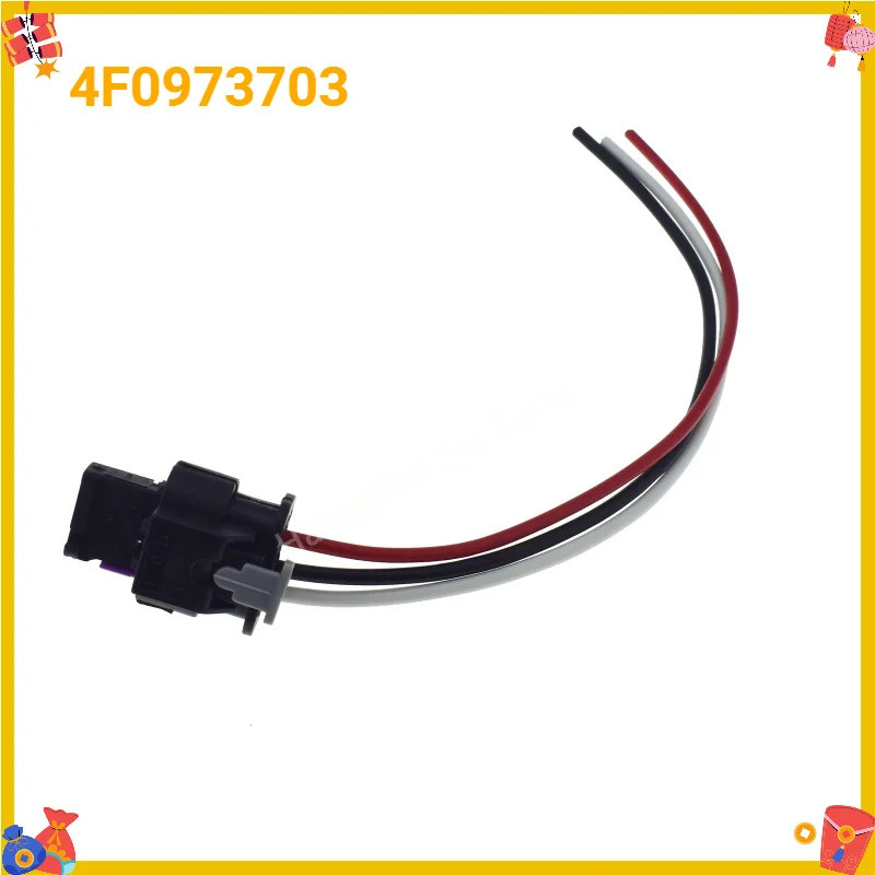 4F0973703 Parking Sensor Plug Pigtail 3 Pin Connector Wire for VW Golf Jetta Tiguan Audi Volvo 3C0973203,4H0919275A,A221542041