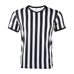 Uniforme de árbitro de baloncesto, camiseta a rayas, uniforme de árbitro de voleibol, resistencia a la deformación, ropa de árbitro de fútbol