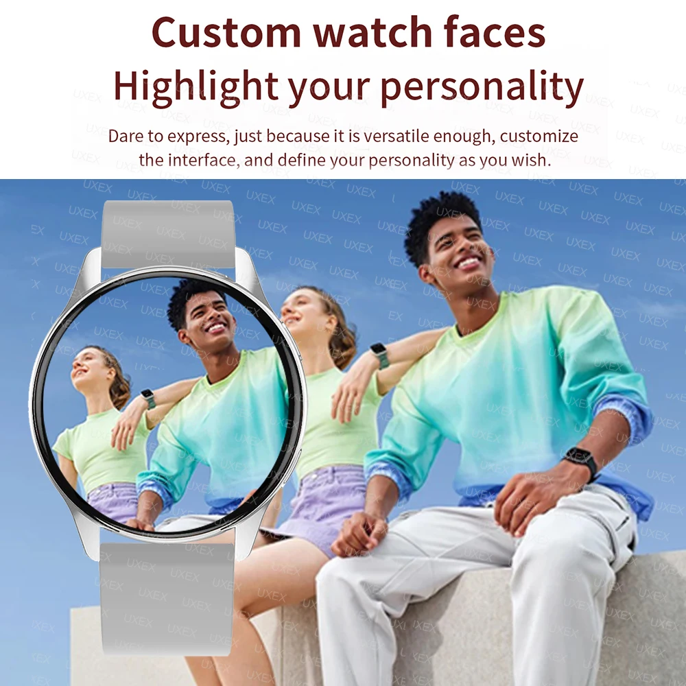 2026 ساعة ذكية عصرية للنساء هدية الكريسماس شاشة كاملة بلوتوث دعوة صور مخصصة متعددة الوظائف ساعات رجالية أندرويد IOS